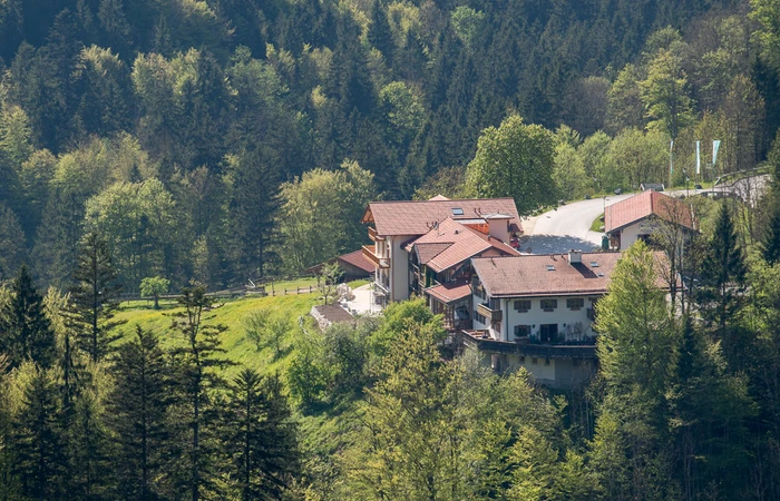 Hotel Mauthäusl im Sommer Vogelperspektive