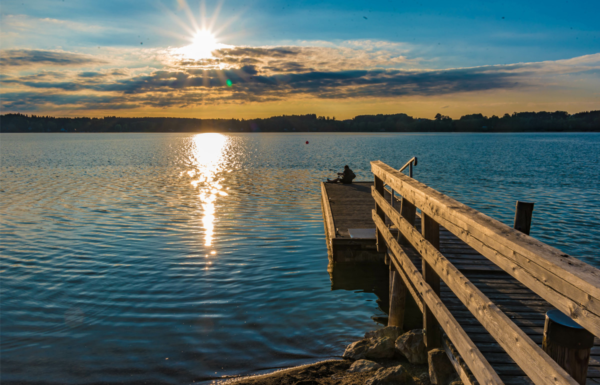 Sonnenuntergang am Siemsee