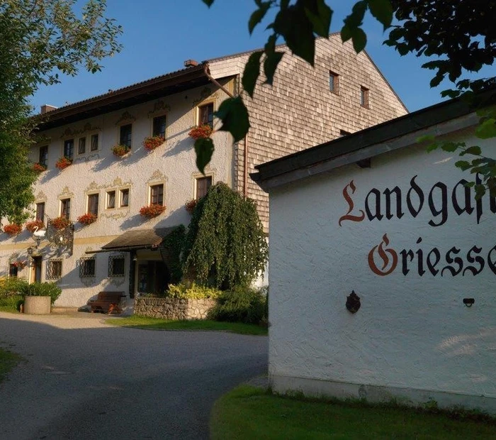 Einfahrt zum Landhaus Griessee mit Blick zum Haus