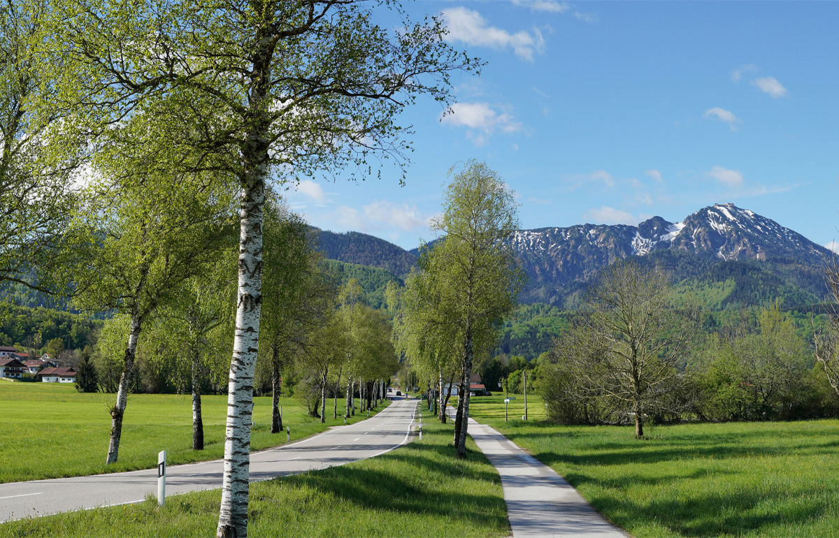 Anfahrt nach Bergen zum Hochfelln