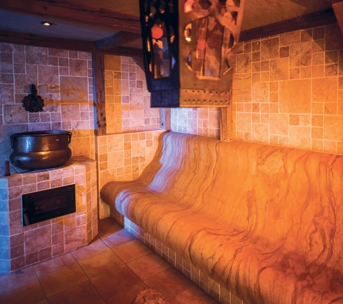 Wärmestollen in der Sauna vom Seehotel Wassermann in Seebruck