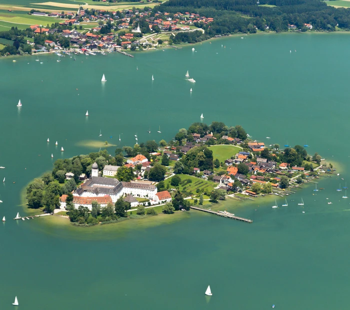 Luftaufnahme Fraueninsel Chiemsee