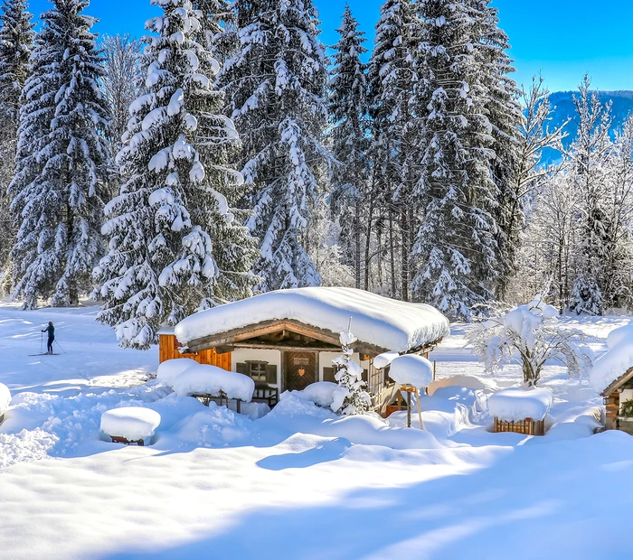 Langlaufen Winterlandschaft im Chiemgau