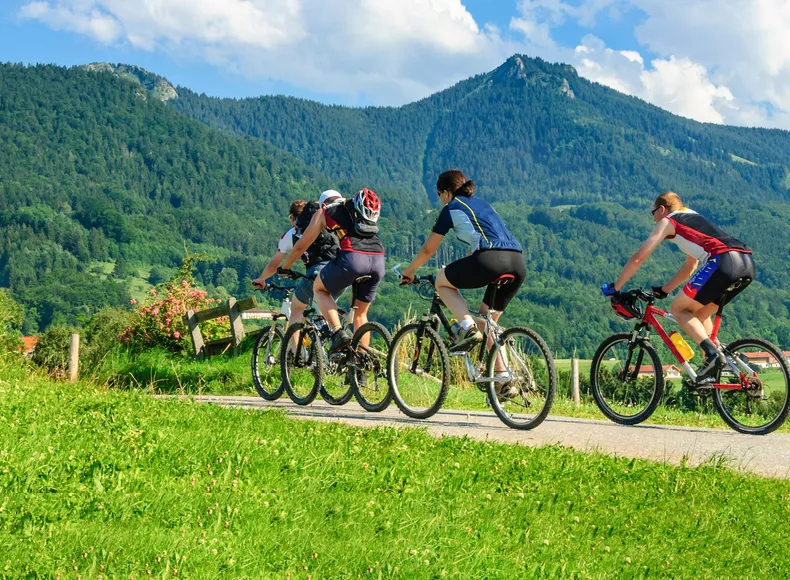 Radfahrer im Chiemgau